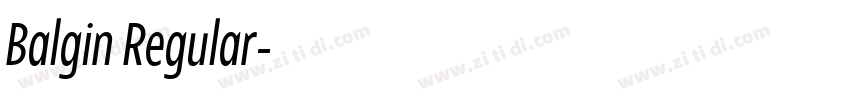 Balgin Regular字体转换